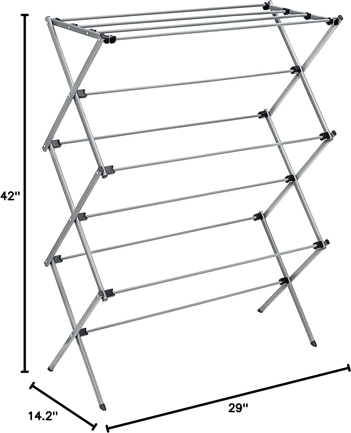 Honey Can Do Oversize Collapsible Clothes Drying Rack DRY-09066 Silver, 50 Lbs