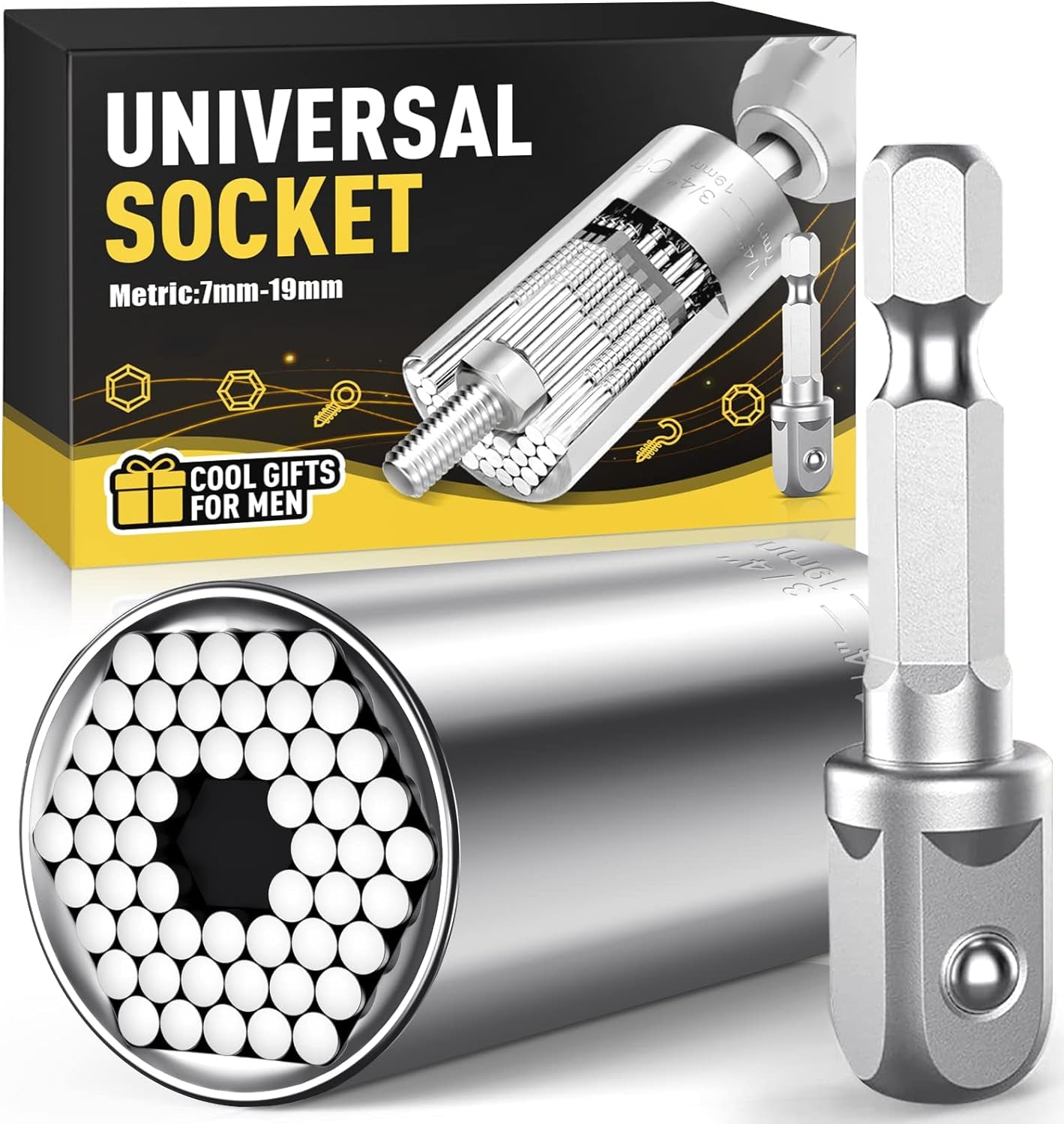 Gifts for Men, Stocking Stuffers for Men, Super Universal Socket Tools, Christmas Gifts for Men, Dad, Him, Husband, Boyfriend, Grandpa, Cool Gadgets for Men, White Elephant Gifts for Adults