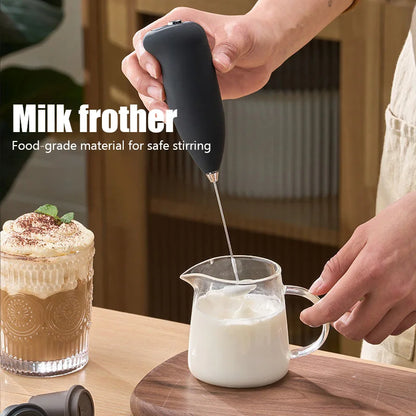 Handheld Electric Milk Frother for Coffee, Eggs, and Cappuccinos - Portable Blender and Kitchen Whisk