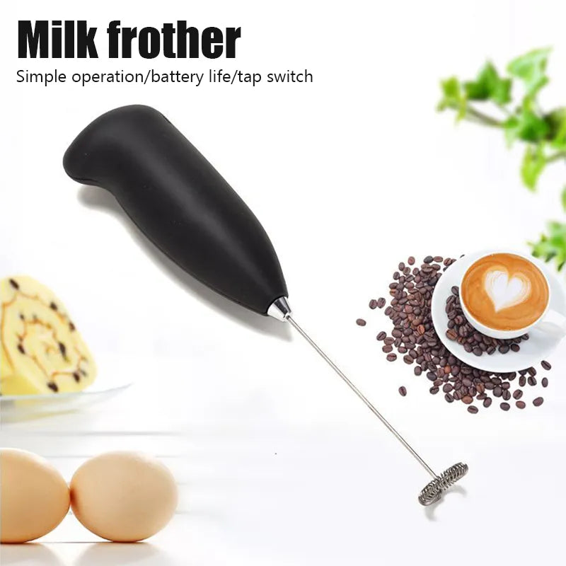 Handheld Electric Milk Frother for Coffee, Eggs, and Cappuccinos - Portable Blender and Kitchen Whisk