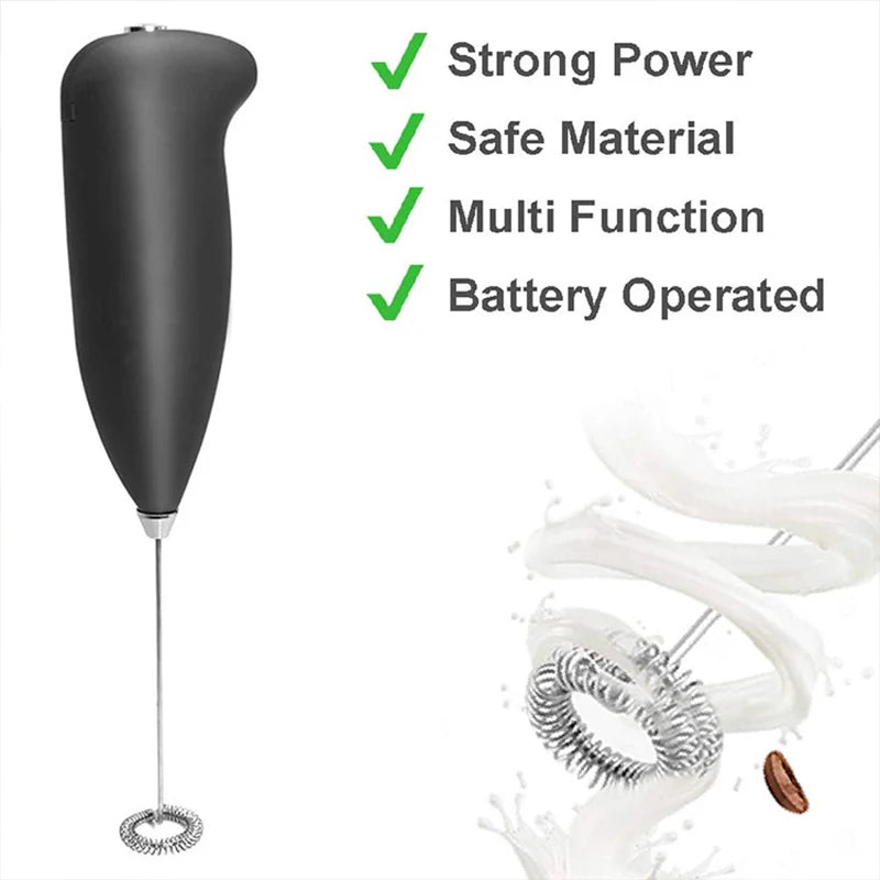 Handheld Electric Milk Frother for Coffee, Eggs, and Cappuccinos - Portable Blender and Kitchen Whisk