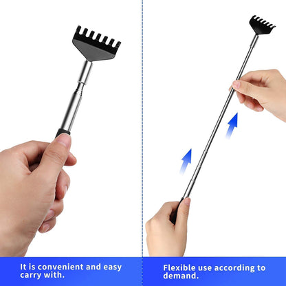 2 Pack Portable Extendable Back Scratcher,  Stainless Steel Telescoping Back Scratcher.